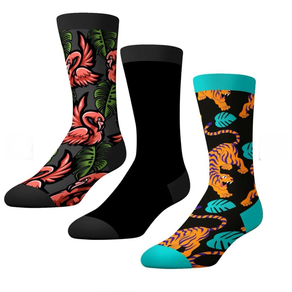 Socks by CRAZYBOXER Adult Crew Socks (3 Pack) Size 6-13